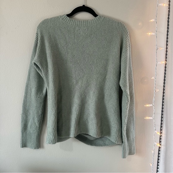 Offline Aerie Green Twist Front Knit Sweater Medium - Picture 7 of 7